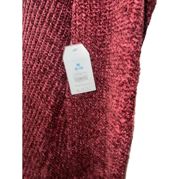 Time And Tru Soft Burgundy Long Sleeve Chunky Knit Sweater Sz Medium (8/10) Wome - Picture 5 of 13